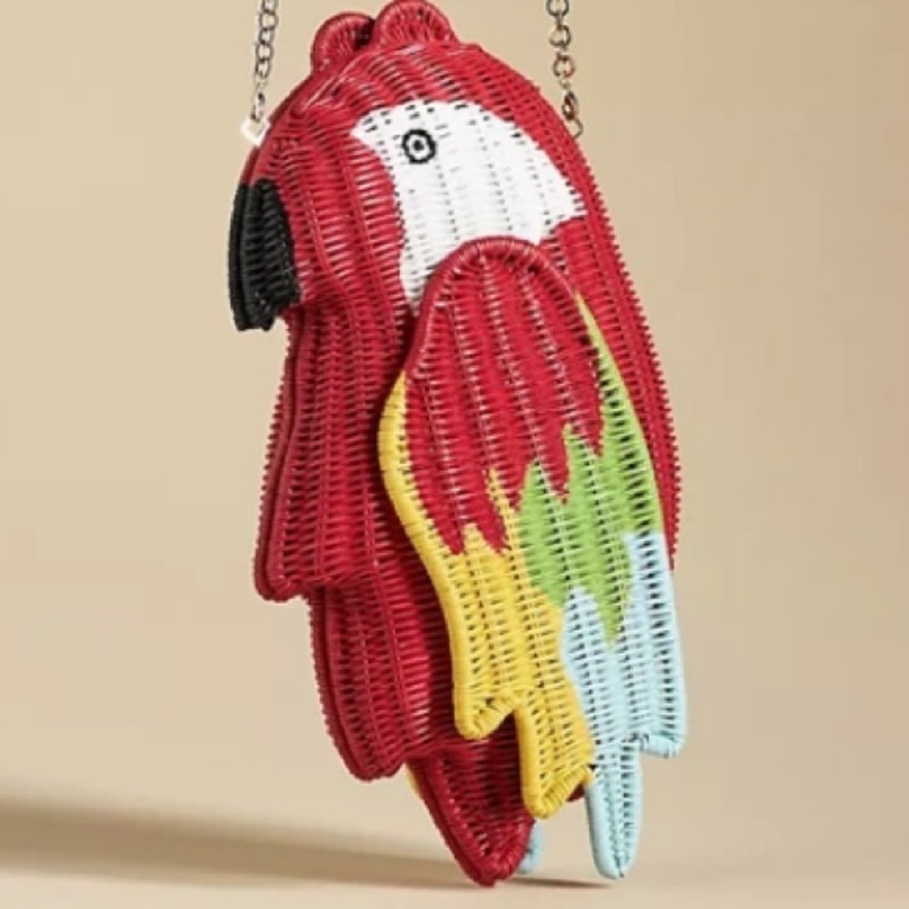 Anthropologie Serpui parrot clutch new Colorful Parrot Bird purse - Picture 1 of 10